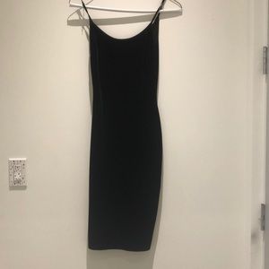 Black velvet dress